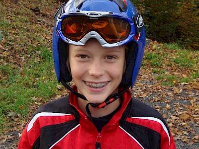 Christoph Sulzenbacher freut sich über den 3. Platz in der Klasse Schüler II