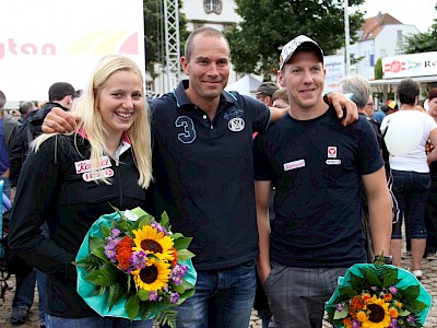 Lisa Hauser, Ludwig Gredler (ÖSV Biathlon TG2 Trainer), David Komatz