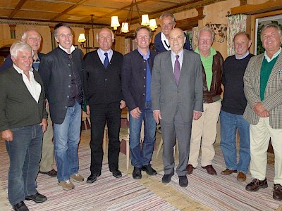 v.l.: Franz Pfurtscheller, Harald Herbert, Michael Huber, Michael Horn, Werner Margreiter (TSV), Hansi Molterer, Klaus Reisch, Peter File, Herbert Haselwanter, Rudi Schreyer.