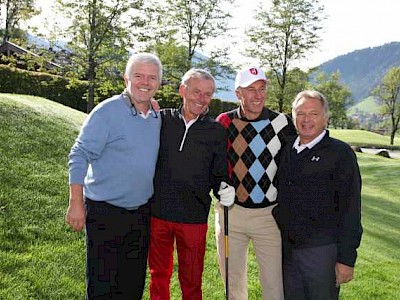 Andreas Wenzel, Egon Zimmermann, Leonhard Stock und Hans Pum waren am Start.