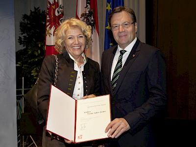 Hanni Weirather-Wenzel mit Landeshauptmann Günther Platter