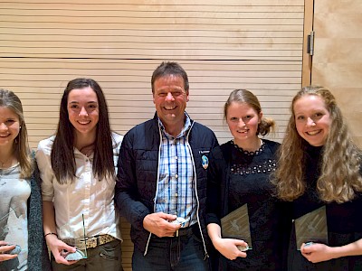 V.l.: Lara Wagner, Victoria Mellitzer, Toni Ehrensperger, Viktoria Jöchl, Katharina Brudermann