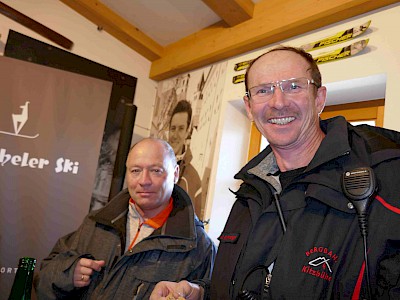 Walter Astl, Hanspeter Schwaiger, beide von der Bergbahn AG Kitzbühel KITZSKI