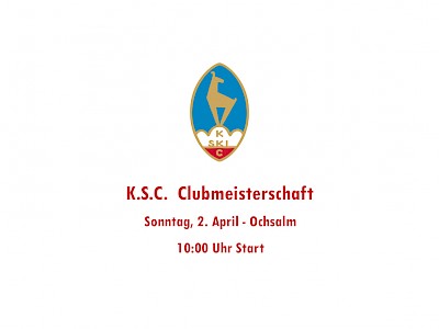 KSC-Clubmeisterschaft am Sonntag, 2. April