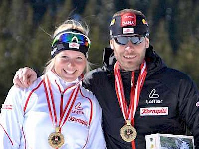 Lisa Hauser und Daniel Mesotitsch. Foto: ÖSV/Gerald Sonnberger