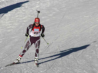 Weit verstreute Biathleten