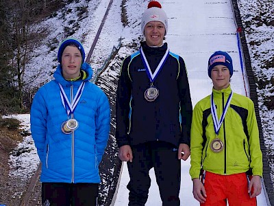 2. Osterc Aljaz (SLO), Sieger Max Lienher, 3. Mika Schwann (AUT)