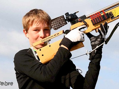 Markus Ortner mit dem Gewehr