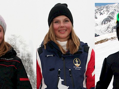 Melanie Sommeregger, Magdalena Mayrhofer und Andreas Wahrstätter (v.l.) starten in Sulden. 