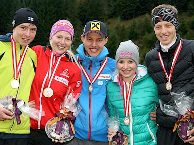 V.l. Markus Ortner, Lisa Hauser, Fabian Ulmer, Miriam Brettbacher, Lukas Kröll