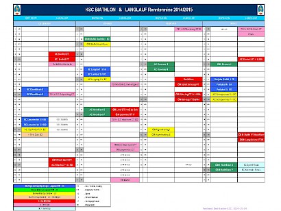 Wettkampf-Kalender 2014/2015 ist da !