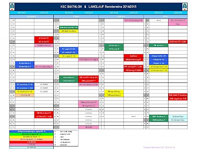 Der Wettkampf-Kalender 2014/2015 ist da !