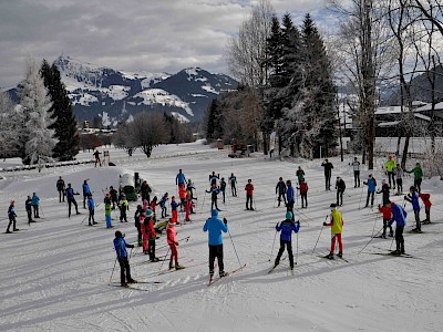 Gemeinsames Bezirkstraining der Langläufer auf der Sportloipe