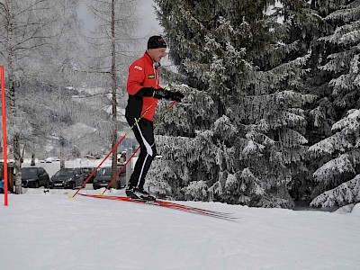 Gemeinsames Bezirkstraining der Langläufer auf der Sportloipe