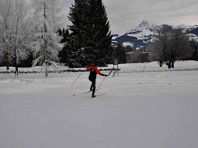 Gemeinsames Bezirkstraining der Langläufer auf der Sportloipe