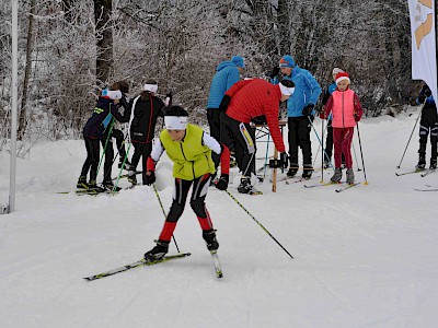 Gemeinsames Bezirkstraining der Langläufer auf der Sportloipe