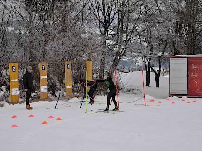 Gemeinsames Bezirkstraining der Langläufer auf der Sportloipe