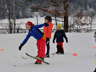 Gemeinsames Bezirkstraining der Langläufer auf der Sportloipe