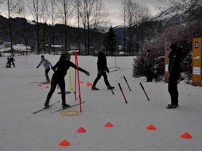 Gemeinsames Bezirkstraining der Langläufer auf der Sportloipe