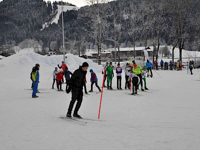 Gemeinsames Bezirkstraining der Langläufer auf der Sportloipe