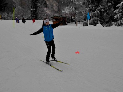 Gemeinsames Bezirkstraining der Langläufer auf der Sportloipe