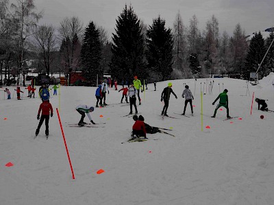 Gemeinsames Bezirkstraining der Langläufer auf der Sportloipe