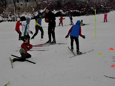 Gemeinsames Bezirkstraining der Langläufer auf der Sportloipe