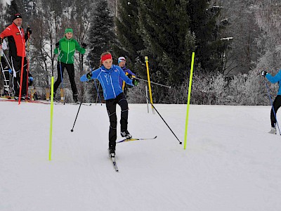 Gemeinsames Bezirkstraining der Langläufer auf der Sportloipe