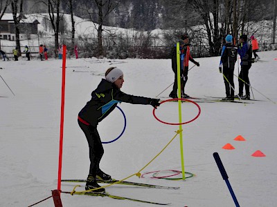 Gemeinsames Bezirkstraining der Langläufer auf der Sportloipe