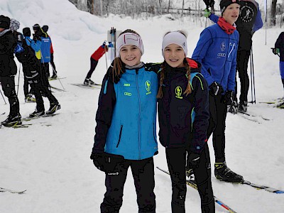 Gemeinsames Bezirkstraining der Langläufer auf der Sportloipe