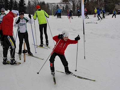 Gemeinsames Bezirkstraining der Langläufer auf der Sportloipe