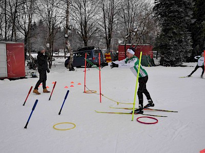 Gemeinsames Bezirkstraining der Langläufer auf der Sportloipe