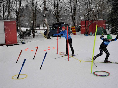 Gemeinsames Bezirkstraining der Langläufer auf der Sportloipe