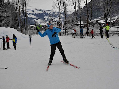 Gemeinsames Bezirkstraining der Langläufer auf der Sportloipe