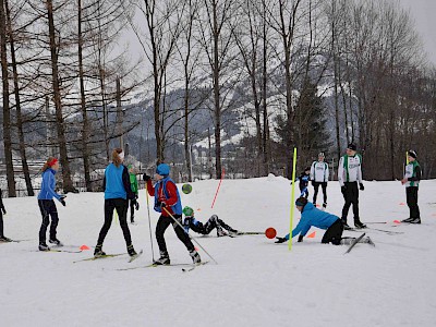 Gemeinsames Bezirkstraining der Langläufer auf der Sportloipe