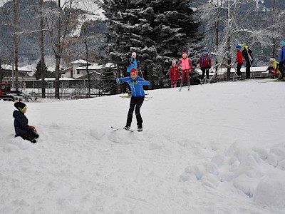 Gemeinsames Bezirkstraining der Langläufer auf der Sportloipe