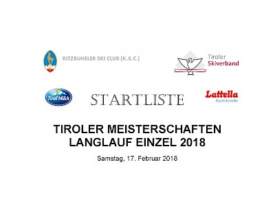 Alles Gute! Tiroler Meisterschaften Langlauf - die Startliste