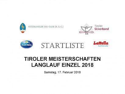 Alles Gute! Tiroler Meisterschaften Langlauf - die Startliste