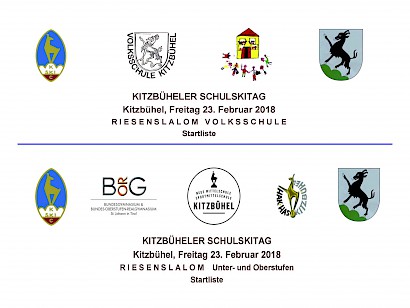 Die Startlisten für den Kitzbüheler Schulskitag 2018