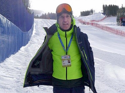 Michael Huber am Zielsprung in Vail