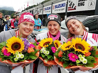 Lisa Achleitner (m.) siegte vor Barbara Walchhofer (USC Altenmarkt) und Anna Juppe (ASKÖ Villach)