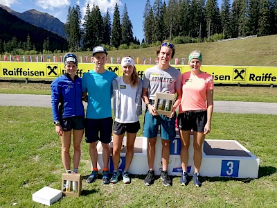 Die KSC-Biathleten: Lara Wagner, Markus Ortner, Anna Gandler, Andi Hechenberger, Lisa Hauser (v.l.)