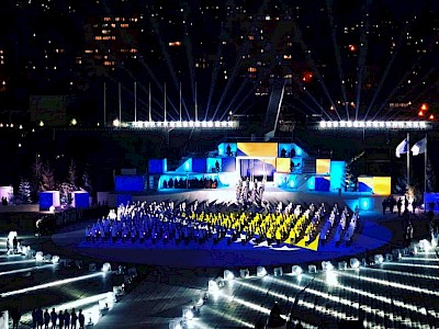 Anna Gandler und Victoria Mellitzer beim Europ. Olympischen Winter-Jugendfestival in Sarajevo