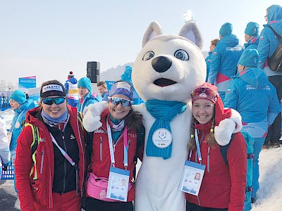 Das österreichische Team, v.l. - Anna Juppe (ASKÖ Villach), Lisa Achleitner und Katharina Brudermann.