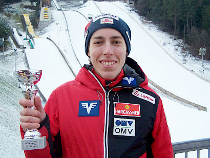 Marco Wörgötter beim Austria Cup am Podium