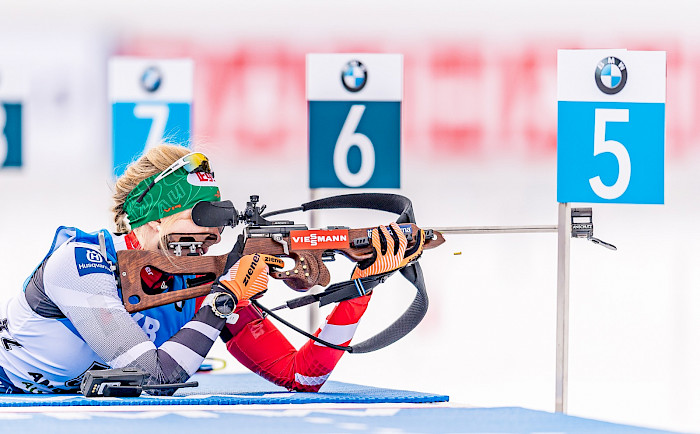 Lisa Hauser in den Top-Ten-Platzierungen bei der Biathlon WM in Antholz - 