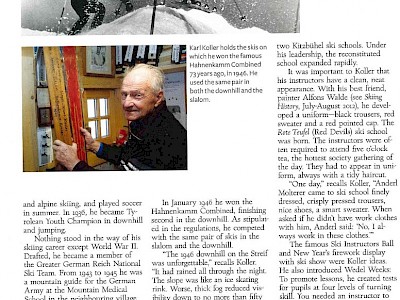 Karl Koller - Bericht im Skiing History Magazin