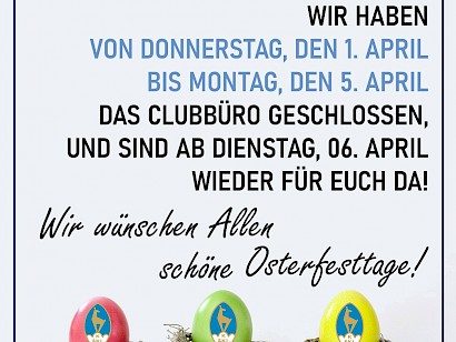 Wir wünschen Allen schöne Osterfesttage!