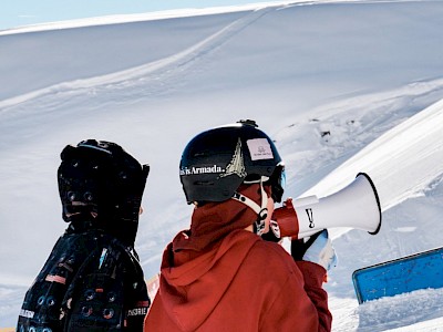 Freestyle Snowboard Team in Action