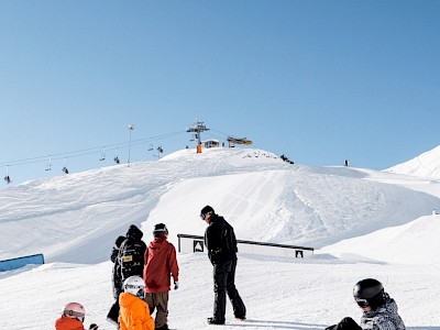 Freestyle Snowboard Team in Action